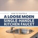 how to tighten a loose moen single handle kitchen faucet