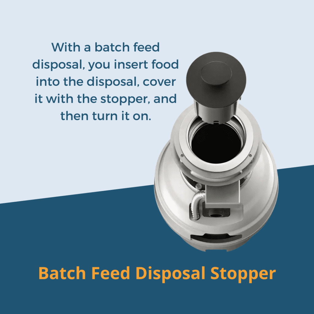 batch feed disposal stopper